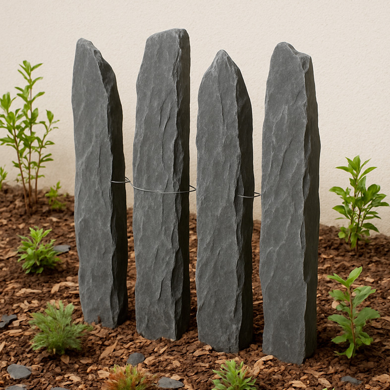 Estacas de ardósia natural Bagston para decoração de jardins.
